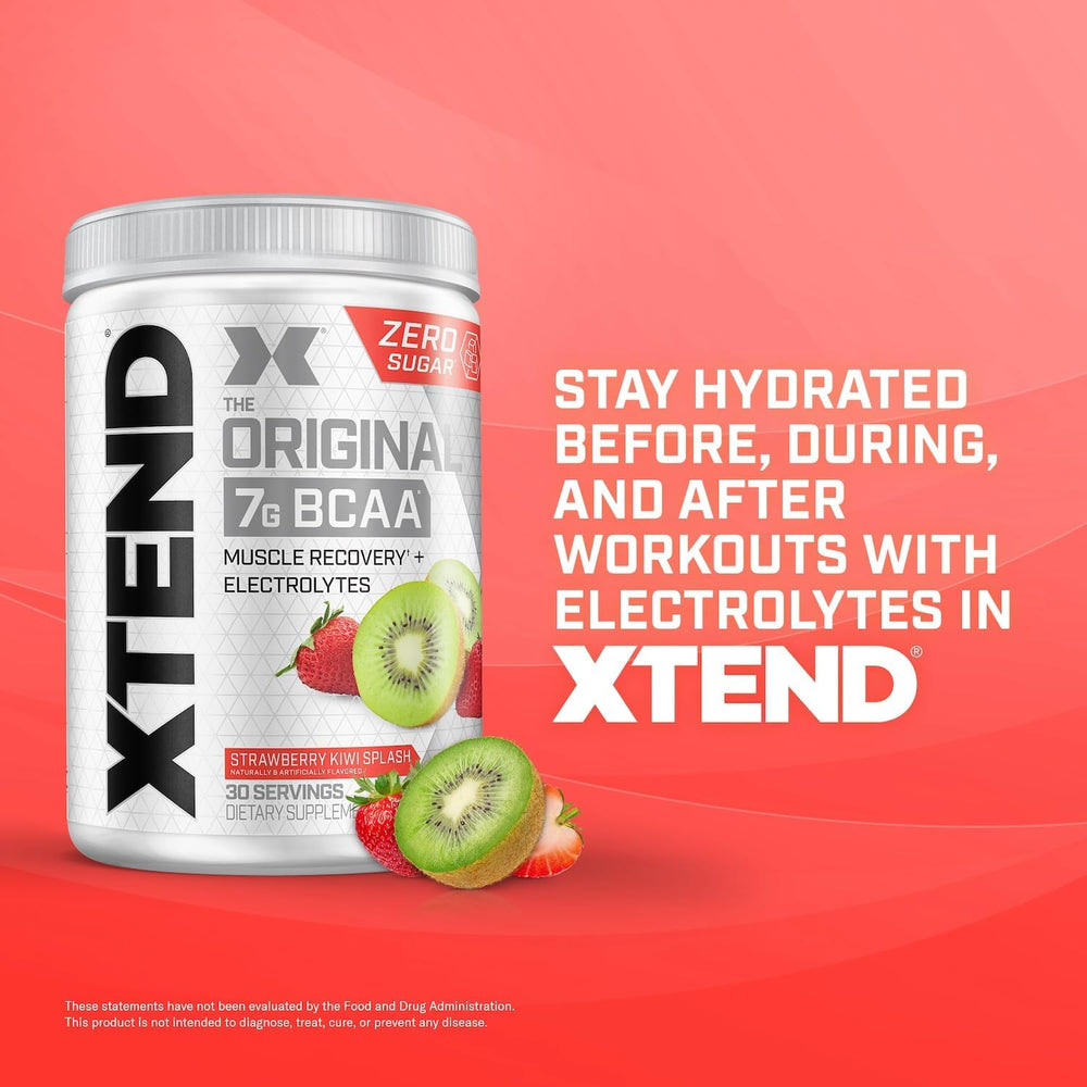 Xtend Original BCAA Powder 7g BCAA and 2.5g L-Glutamine, Sugar Free Post Workout Muscle Recovery Drink with Amino Acids for Men & Women, 90 Servings