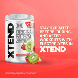 Xtend Original BCAA Powder 7g BCAA and 2.5g L-Glutamine, Sugar Free Post Workout Muscle Recovery Drink with Amino Acids for Men & Women, 90 Servings