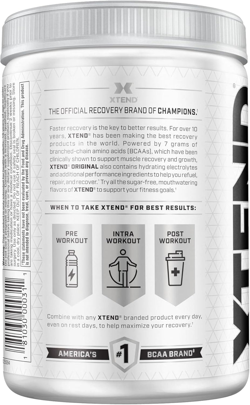 Scivation Xtend BCAA Powder, Branched Chain Amino Acids, BCAAs, Strawberry Kiwi, 30 Servings