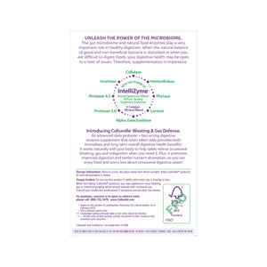 Culturelle Bloating & Gas Defense, Digestive Enzymes & Probiotics for Digestive Health, 30 Capsules, Supports Occasional Indigestion & Discomfort