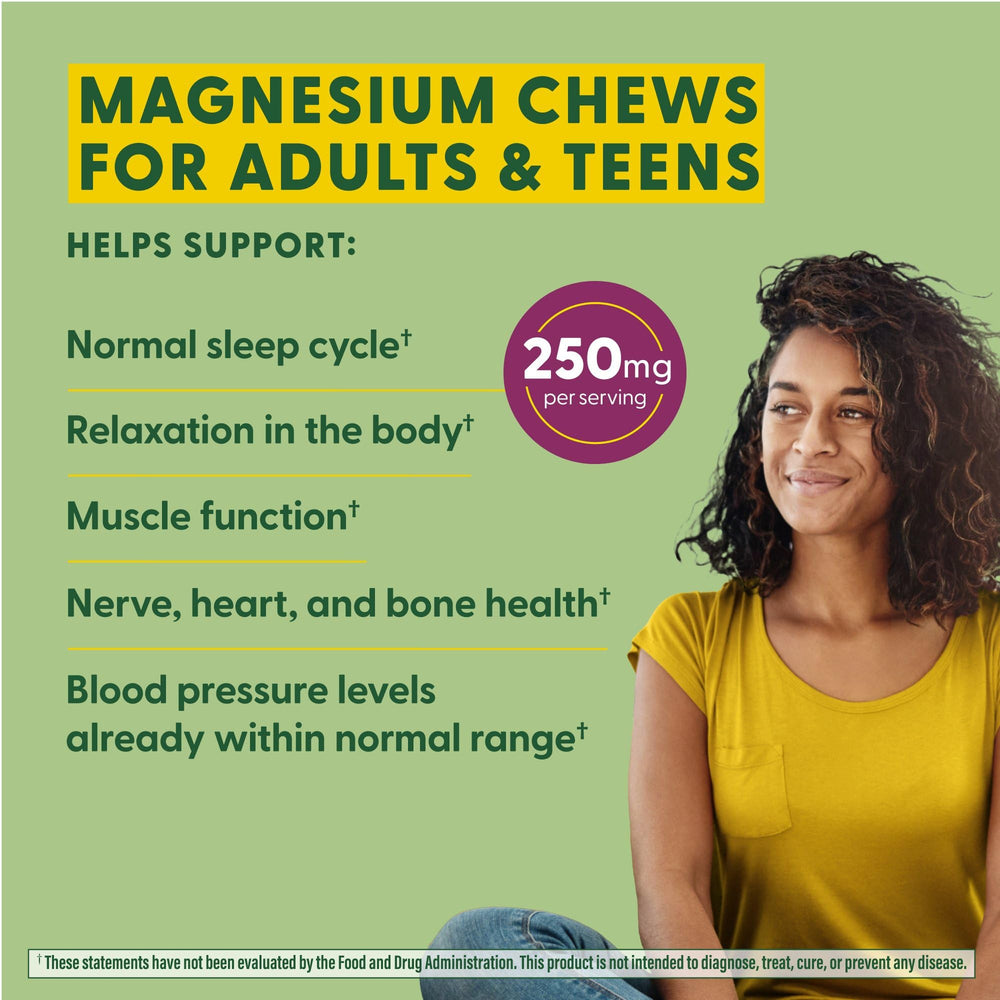 MegaFood Relax + Calm Magnesium Supplement - Soft Chews with Magnesium Citrate & Malate for Heart Health, Muscle Tension & More - Vegetarian - Grape-Flavor - 30 Chews (15 Servings) (Pack of 2)
