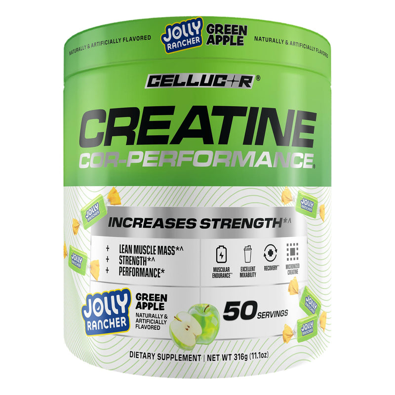 Cellucor Creatine Powder, Jolly Rancher Cherry- Increases Strength, Lean Muscle Mass & Endurance, Micronized Creatine for Fast Absorption, 5g Creatine per Serving, 50 Servings
