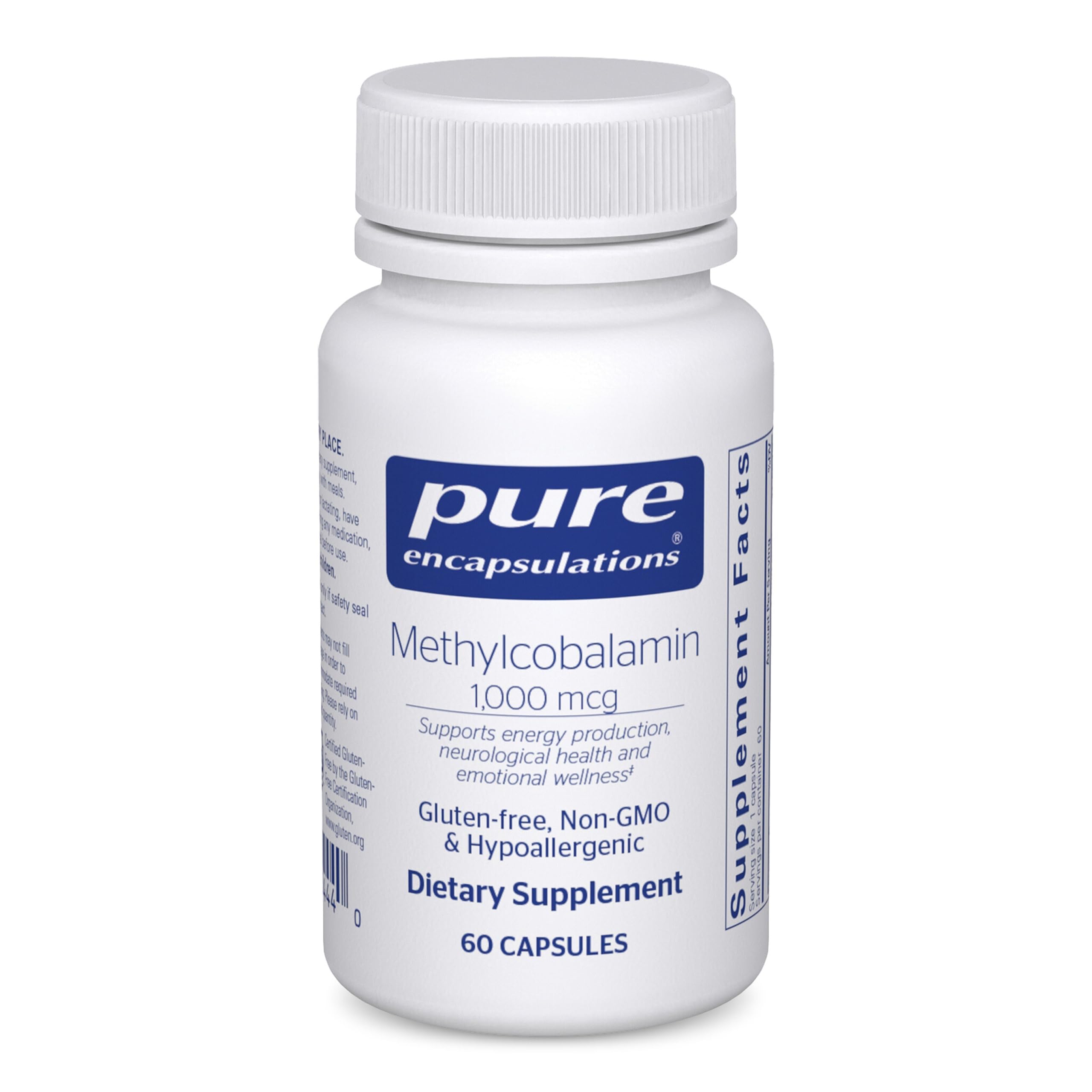 Pure Encapsulations Methylcobalamin 1,000 mcg - Vitamin B12 Supplement to Support Memory & Nerve Health - Premium Vitamin B12 Capsules - 180 Capsules