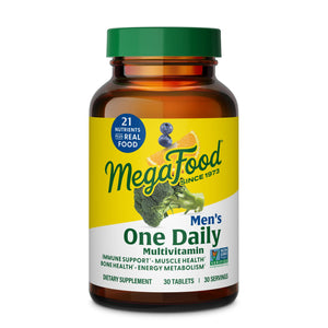 MegaFood One Daily Mens Multivitamins - Multivitamin for Men - Vitamin C, Vitamin D3 & Vitamin B12 - Muscle, Energy Metabolism & Immune Support - Vegetarian, Gluten Free - 36 Tablets, 36 Servings