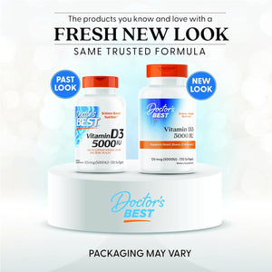 Doctor'S Best Vitamin D3, Capsule 5, 000 Iu for Healthy Bones, Teeth, Heart & Immune Support, Non-GMO, Gluten-Free, Soy Free, 720 Count (Pack of 1)