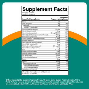 SmartyPants Prenatal Multivitamin Gummies - Improved Formula: Omega 3 (DHA/EPA), Methylfolate, Biotin, Vitamin D3, C, Vitamin B12, B6, Vitamin A, K & Zinc, Gluten Free, 120 Count (40 Day Supply)