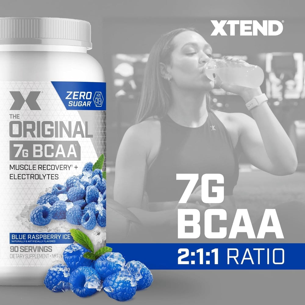 Xtend Original BCAA Powder 7g BCAA and 2.5g L-Glutamine, Sugar Free Post Workout Muscle Recovery Drink with Amino Acids for Men & Women, 90 Servings