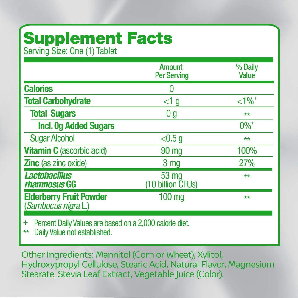 Culturelle Immune Defense Daily Probiotic for Women & Men - 28 Count, Mixed Berry Chewables with 4-in-1 Immune Support. Probiotic Vitamin C, Vitamin D, and Zinc Plus Elderberry