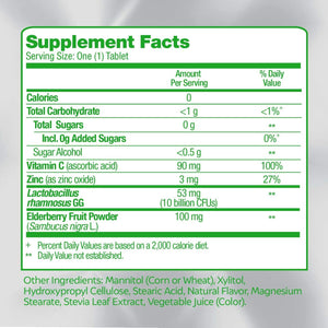 Culturelle Immune Defense Daily Probiotic for Women & Men - 28 Count, Mixed Berry Chewables with 4-in-1 Immune Support. Probiotic Vitamin C, Vitamin D, and Zinc Plus Elderberry