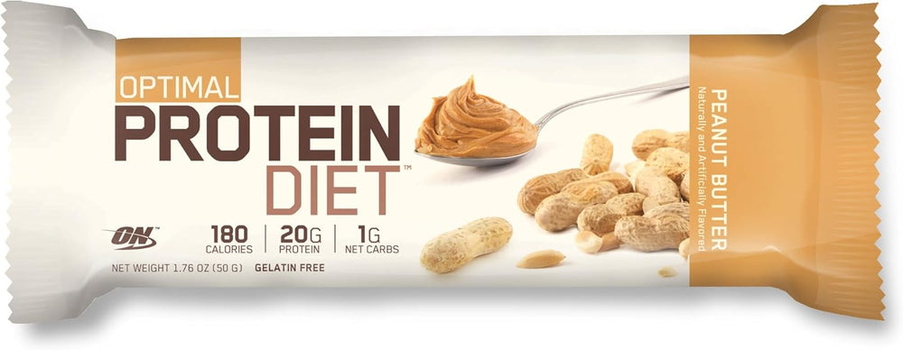 Optimum Nutrition Complete Protein Diet Bar, Peanut Butter, Pack Of 15