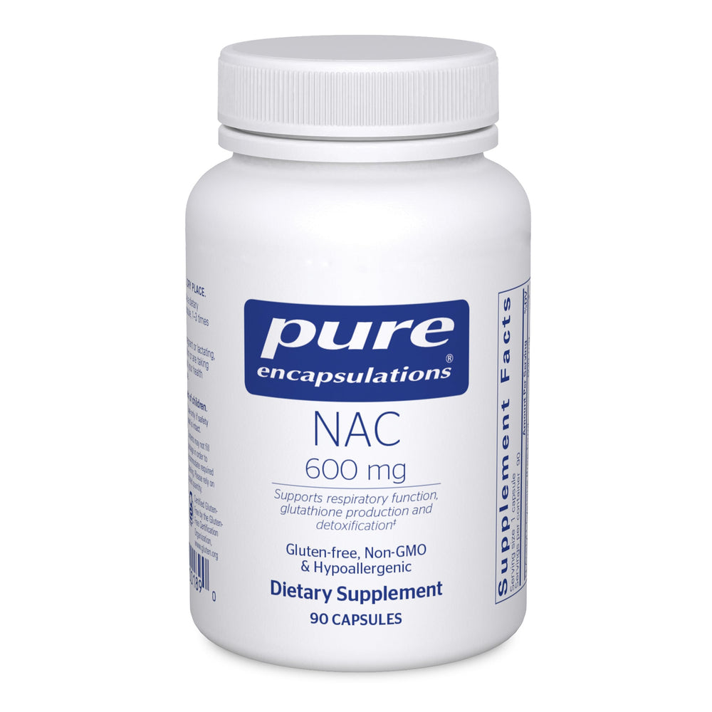 Pure Encapsulations NAC 600 mg - N-Acetyl Cysteine NAC Supplement for Lung Health & Immune Support, Liver Support & Antioxidants* - with Freeform N-Acetyl-L-Cysteine - 360 Capsules