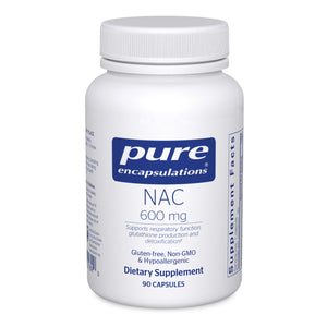 Pure Encapsulations NAC 600 mg - N-Acetyl Cysteine NAC Supplement for Lung Health & Immune Support, Liver Support & Antioxidants* - with Freeform N-Acetyl-L-Cysteine - 360 Capsules