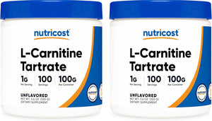 Nutricost L-Carnitine Tartrate Powder [100 Grams] 2 Pack - 1 Gram Per Serving (100 Servings)