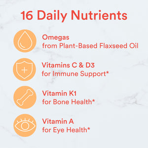 SmartyPants Organic Kids Multivitamin Gummies: Omega 3 (ALA), Vitamin D3, C, Vitamin B12, B6, A, K & Zinc for Immune Support, Biotin, Vegetarian, Three Fruit Flavors, 120 Count (30 Day Supply)