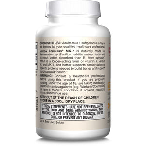 Jarrow Formulas MK-7 90 mcg - Bioactive Form of Vitamin K2-120 Servings (Softgels) - for Bone & Cardiovascular Health - Vitamin K2 MK-7 Dietary Supplement - Gluten Free