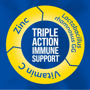 Culturelle Immune Defense Daily Probiotic for Women & Men - 28 Count, Mixed Berry Chewables with 4-in-1 Immune Support. Probiotic Vitamin C, Vitamin D, and Zinc Plus Elderberry