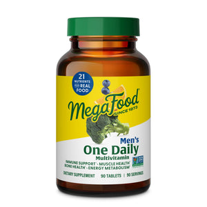 MegaFood One Daily Mens Multivitamins - Multivitamin for Men - Vitamin C, Vitamin D3 & Vitamin B12 - Muscle, Energy Metabolism & Immune Support - Vegetarian, Gluten Free - 36 Tablets, 36 Servings