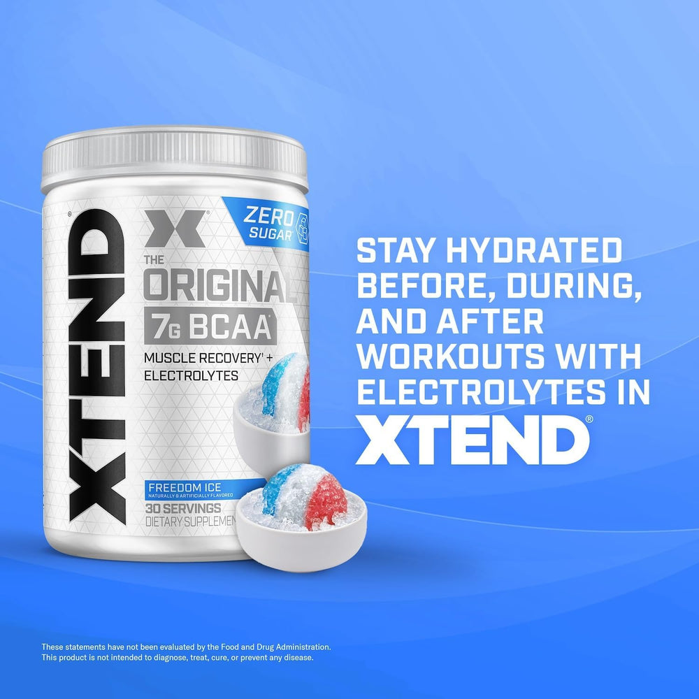 Xtend Original BCAA Powder 7g BCAA and 2.5g L-Glutamine, Sugar Free Post Workout Muscle Recovery Drink with Amino Acids for Men & Women, 90 Servings