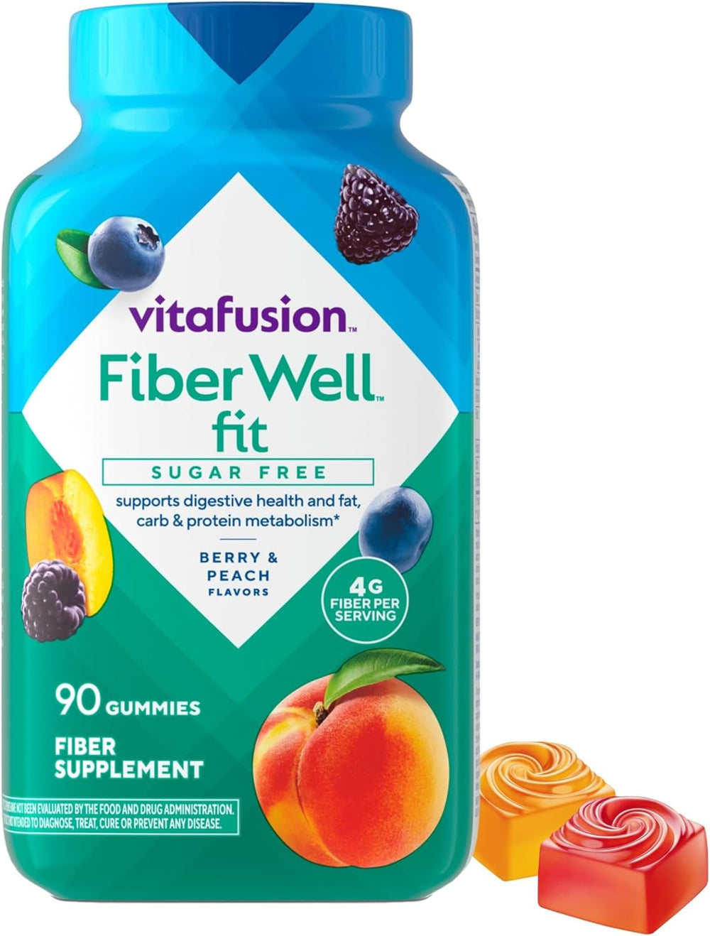 Vitafusion Fiber Well Fit Gummies Supplement, 90 Count (Packaging May Vary)