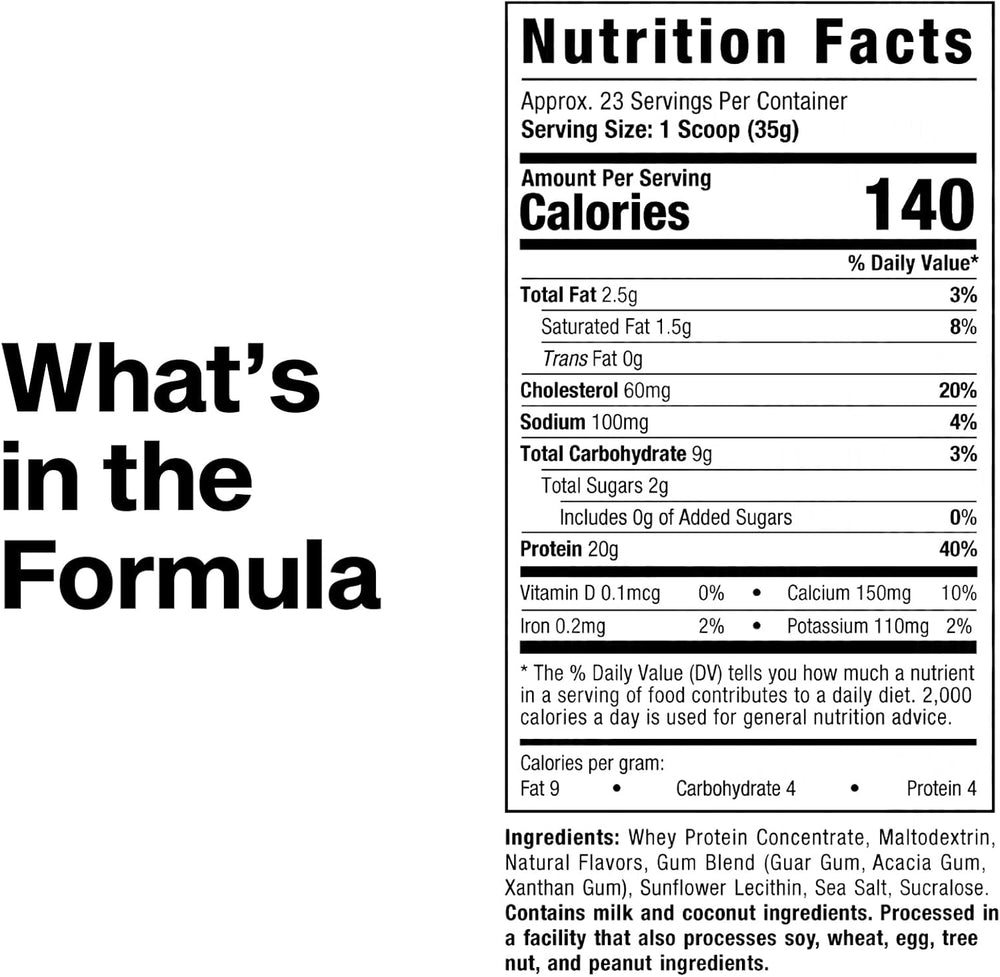Muscletech Grass-Fed Whey Protein Powder (Deluxe Vanilla, 1.8LB) - Whey Protein Smoothie & Milk Shake Mix Supports Muscle Gain & Recovery - 20g of Whey Protein for Women & Men - Non-GMO & Gluten-Free