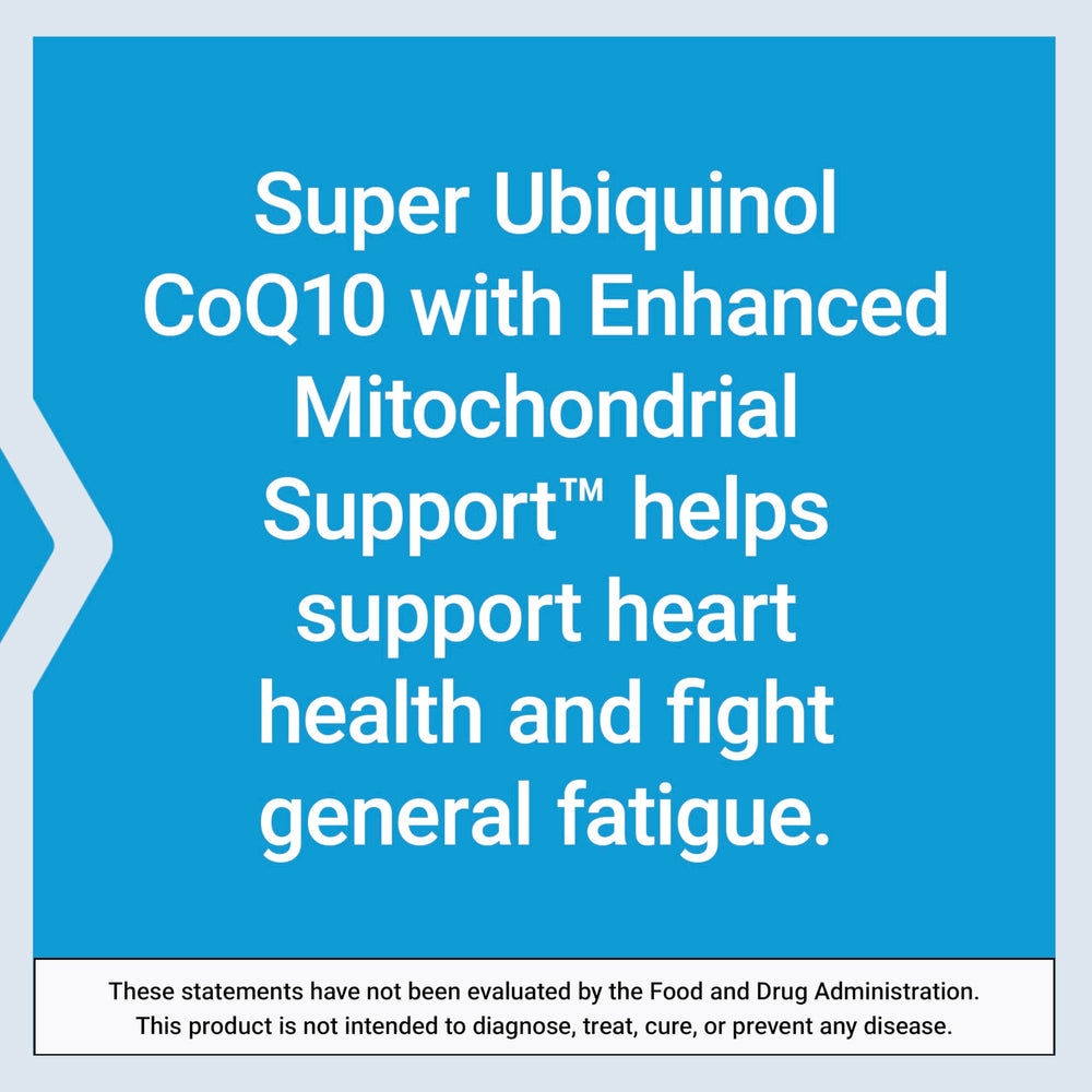 Life Extension Super Ubiquinol CoQ10 with Enhanced Mitochondrial Support, ubiquinol CoQ10, shilajit, potent heart health & cellular energy production support, ultra-absorbable, gluten-free, 60 softgel