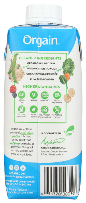 Orgain Clean Protein Shake Chocolate, 198 Fl. Oz.