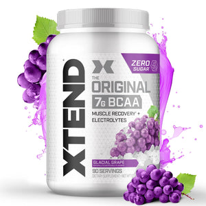 Xtend Original BCAA Powder Airheads Candy Flavor, 7g BCAA and 2.5g L-Glutamine, Sugar Free Post Workout Muscle Recovery Drink with Amino Acids for Men & Women, 30 Servings