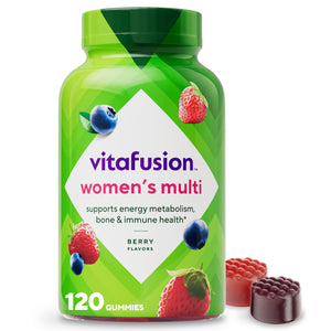 Vitafusion Womens Multivitamin Gummies, Berry Flavored Daily Vitamins for Women with Vitamins A, C, D, E, B-6 and B-12, 150 Count, 75 Day Supply, 150 Count