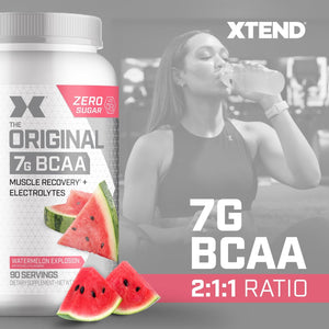 Xtend Original BCAA Powder Airheads Candy Flavor, 7g BCAA and 2.5g L-Glutamine, Sugar Free Post Workout Muscle Recovery Drink with Amino Acids for Men & Women, 30 Servings
