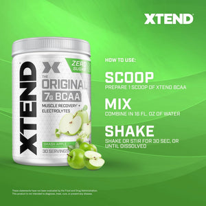 Xtend Original BCAA Powder 7g BCAA and 2.5g L-Glutamine, Sugar Free Post Workout Muscle Recovery Drink with Amino Acids for Men & Women, 90 Servings