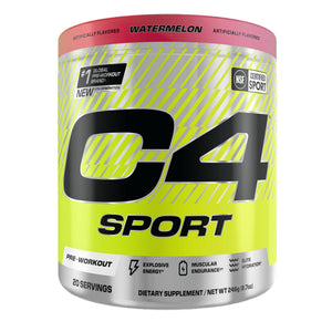 Cellucor C4 Sport Pre Workout Powder - NSF Certified for Sport - Elite Hydration - 200mg Caffeine + Creatine + Beta-Alanine - Electrolytes and Energy Supplement - Watermelon, 20 Servings
