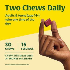 MegaFood Relax + Calm Magnesium Supplement - Soft Chews with Magnesium Citrate & Malate for Heart Health, Muscle Tension & More - Vegetarian - Grape-Flavor - 30 Chews (15 Servings) (Pack of 2)