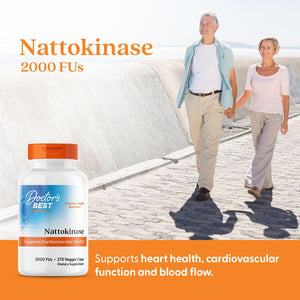 Doctors Best Nattokinase, 2000 Fus, Supports Cardiovascular Health, Non-GMO, Vegan 90 Veggie Caps