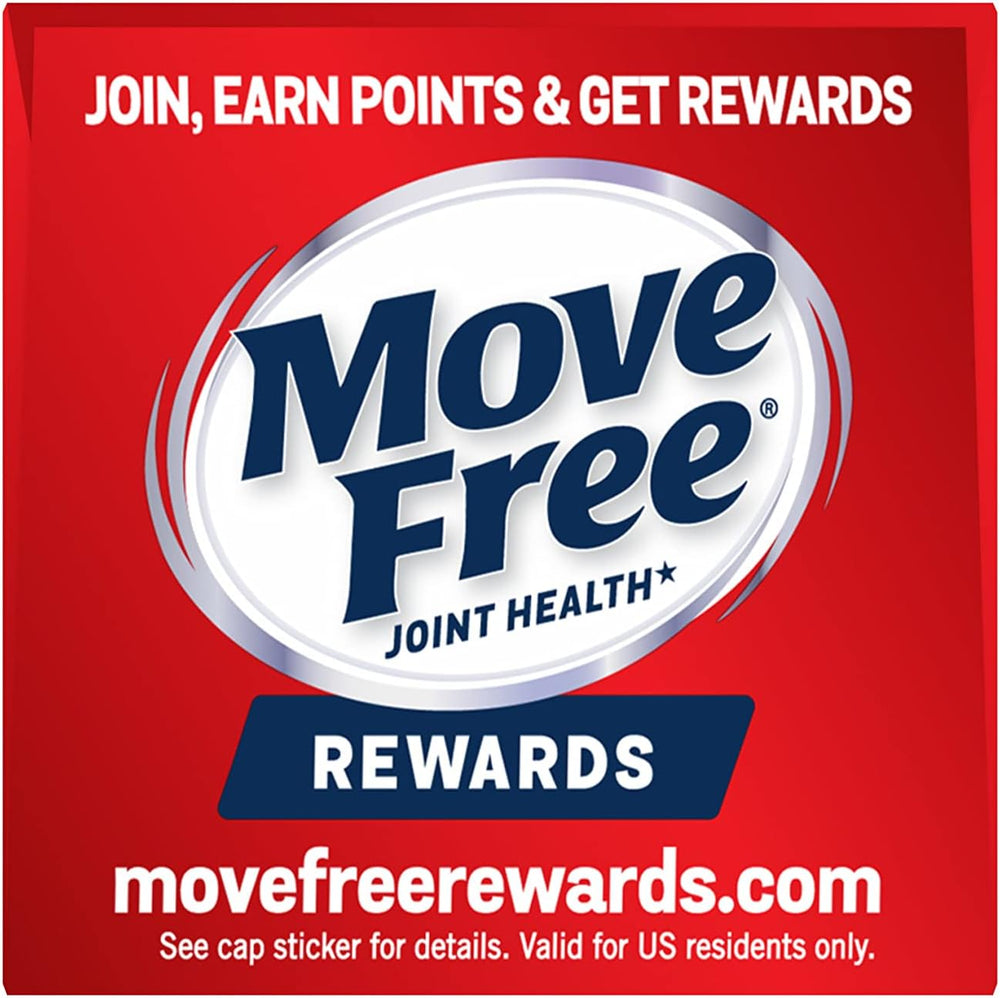 Move Free Advanced Glucosamine Chondroitin + Calcium Fructoborate Joint Support Supplement, Supports Mobility Comfort Strength Flexibility & Bone - 200 Tablets (100 servings)*