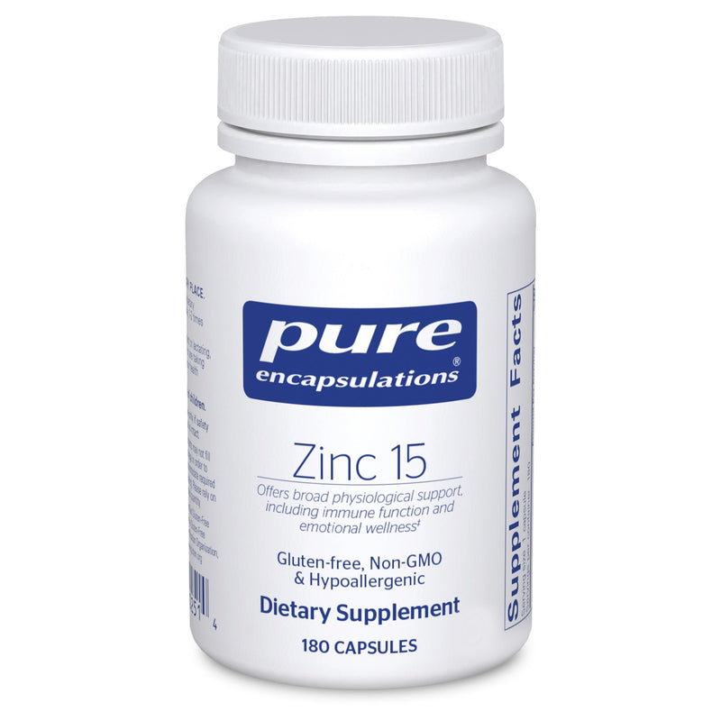 Pure Encapsulations Zinc 15 mg - Zinc Picolinate Supplement for Immune System Support, Growth & Development - for Wound Healing - 180 Capsules