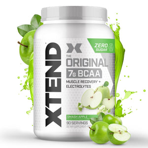 Xtend Original BCAA Powder Airheads Candy Flavor, 7g BCAA and 2.5g L-Glutamine, Sugar Free Post Workout Muscle Recovery Drink with Amino Acids for Men & Women, 30 Servings