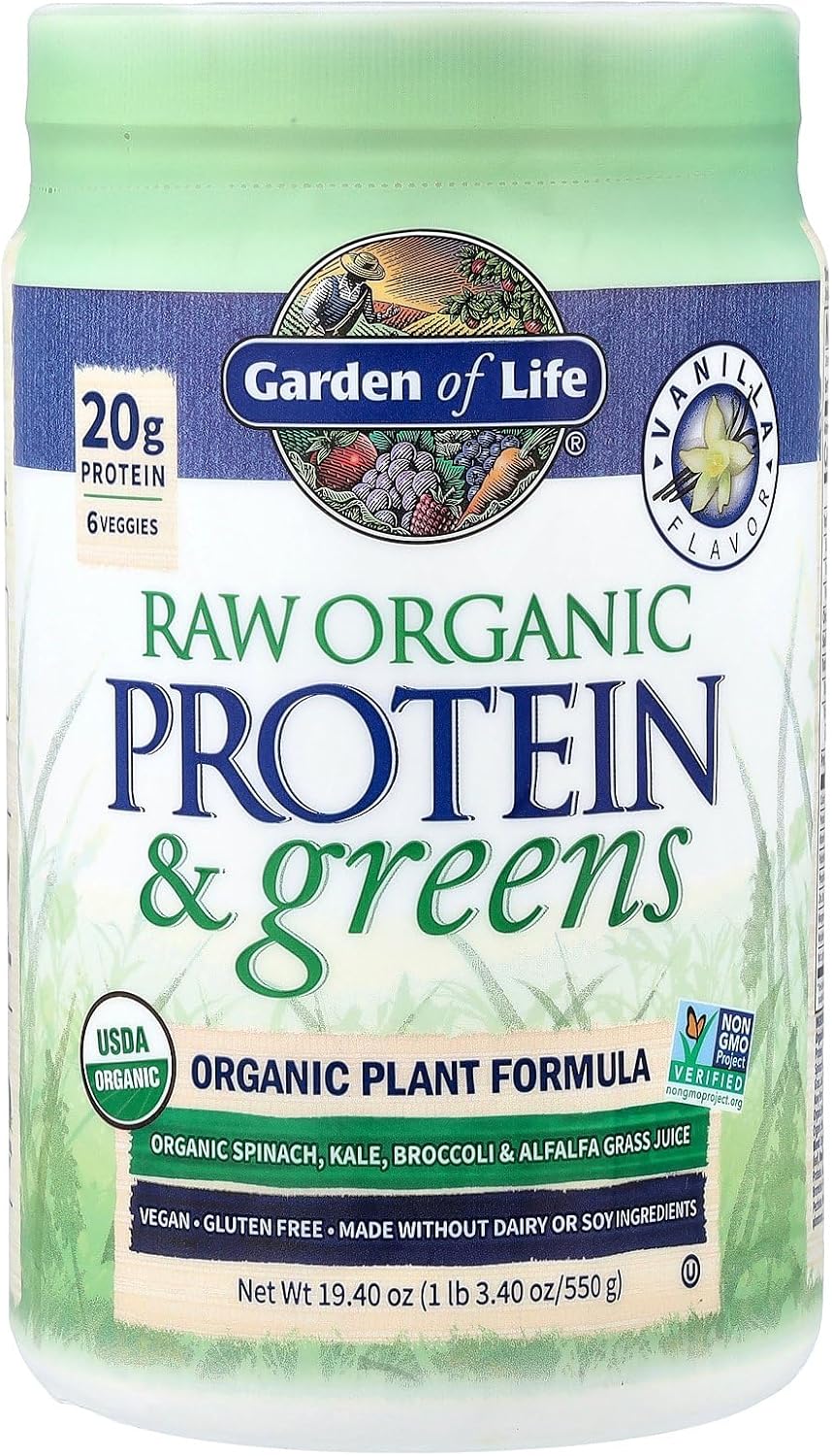 Garden of Life Raw Organic Protein & Greens, Chocolate Cacao, 1 lb 5.51 oz (610 g)