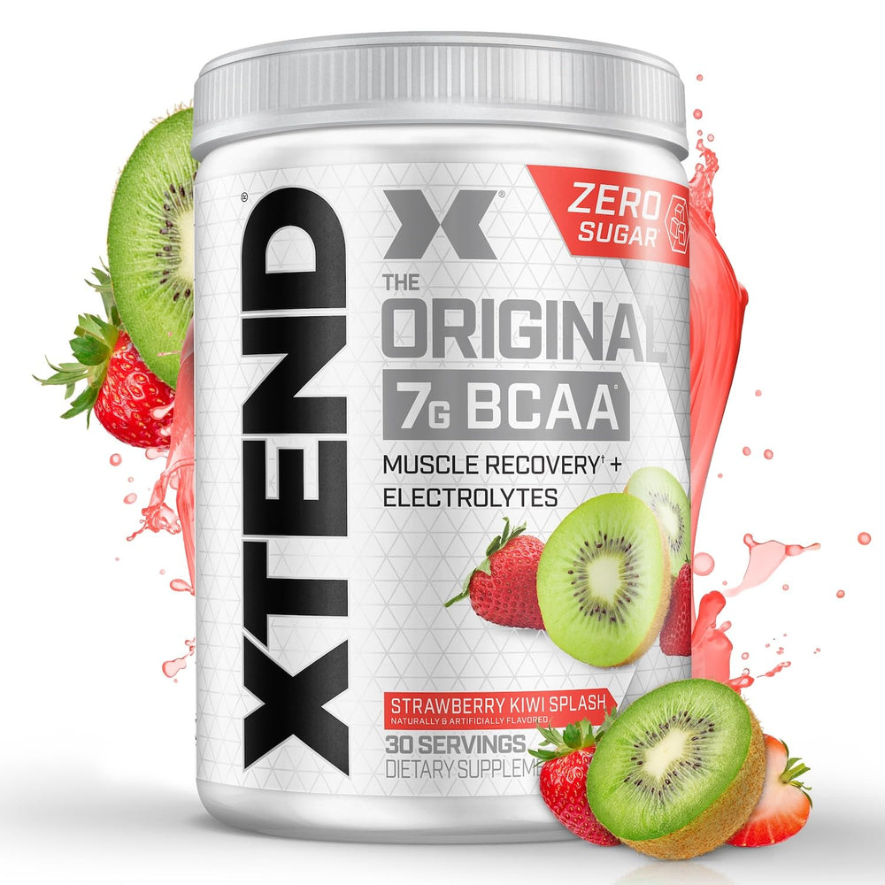 Xtend Original BCAA Powder Airheads Candy Flavor, 7g BCAA and 2.5g L-Glutamine, Sugar Free Post Workout Muscle Recovery Drink with Amino Acids for Men & Women, 30 Servings