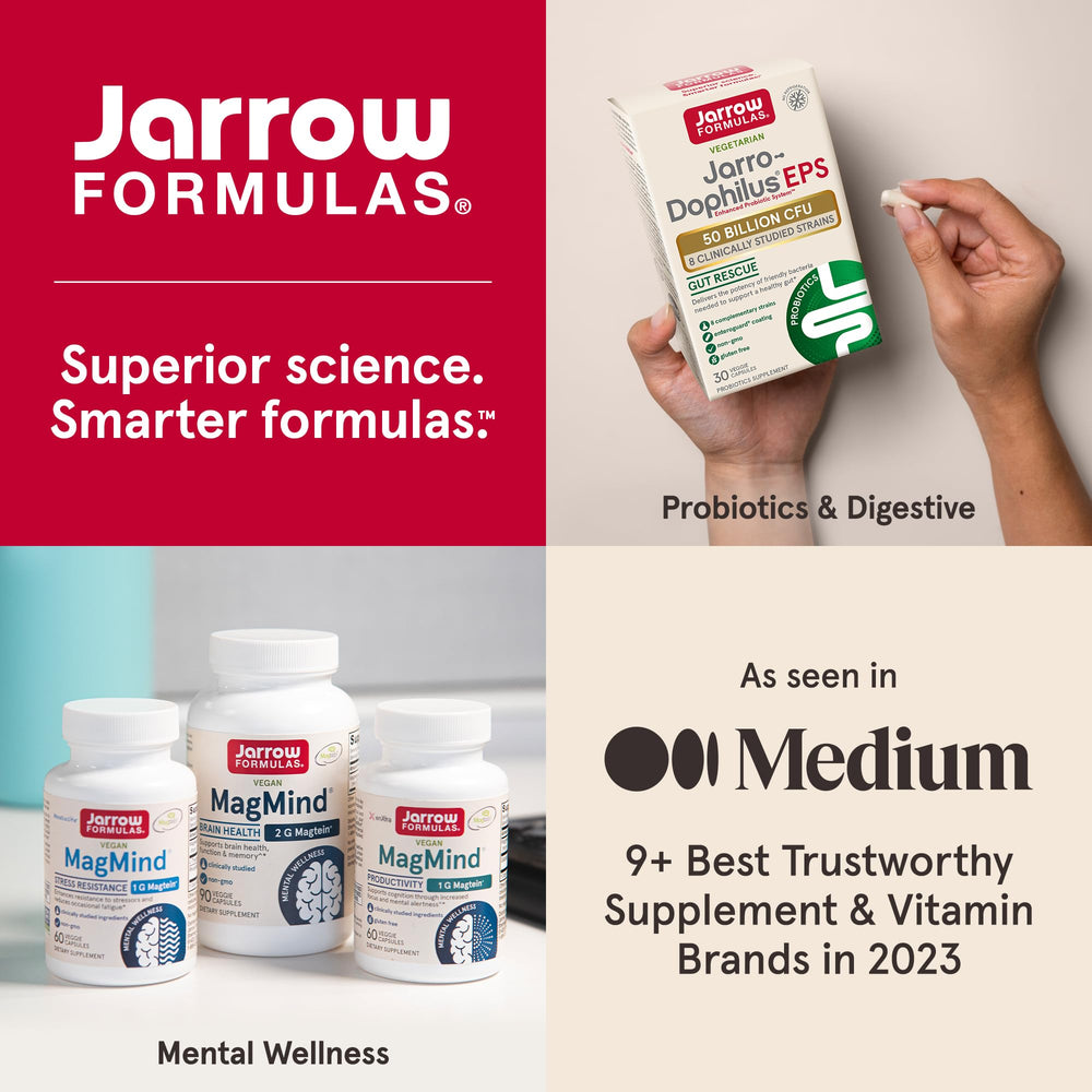 Jarrow Formulas Extra Strength Methyl Folate 400 mcg, Dietary Supplement for Cardiovascular and Neurologic Health Support, 60 Veggie Capsules, 60 Day Supply (Pack of 12)