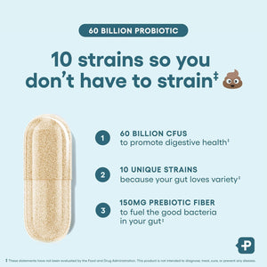 Probiotics 100 Billion CFU -10 Strains + Organic Prebiotics-lmmune,Digestive & Gut Health-Supports Occasional Constipation, Diarrhea, Gas & Bloating -for Women & Men.