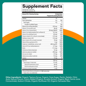 SmartyPants Prenatal Multivitamin Gummies - Improved Formula: Omega 3 (DHA/EPA), Methylfolate, Biotin, Vitamin D3, C, Vitamin B12, B6, Vitamin A, K & Zinc, Gluten Free, 120 Count (40 Day Supply)