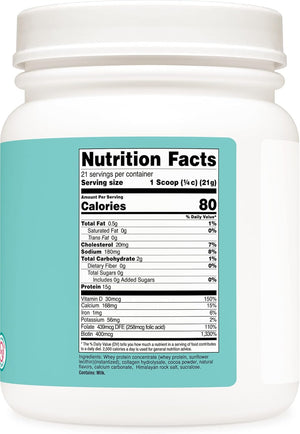 Nutricost Protein for Women Chocolate, 1 LB - Collagen, Whey, Folic Acid, Biotin, Calcium