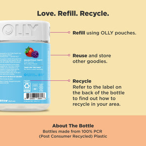 OLLY Kids Multivitamin & Probiotic Gummy, Digestive Support, Vitamins A, D, C, E, B, Zinc, Chewable Supplement, Berry Flavor, 35 Day Supply - 70 Count