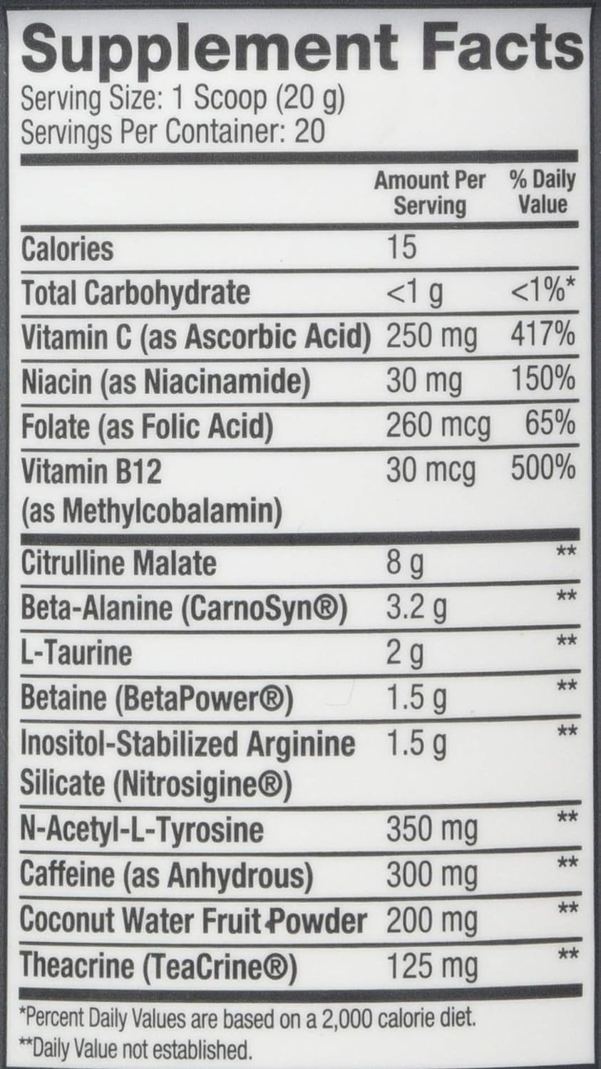 Dymatize Pre Workout Supplement, Pinapple Orange Crush, 400 Gram