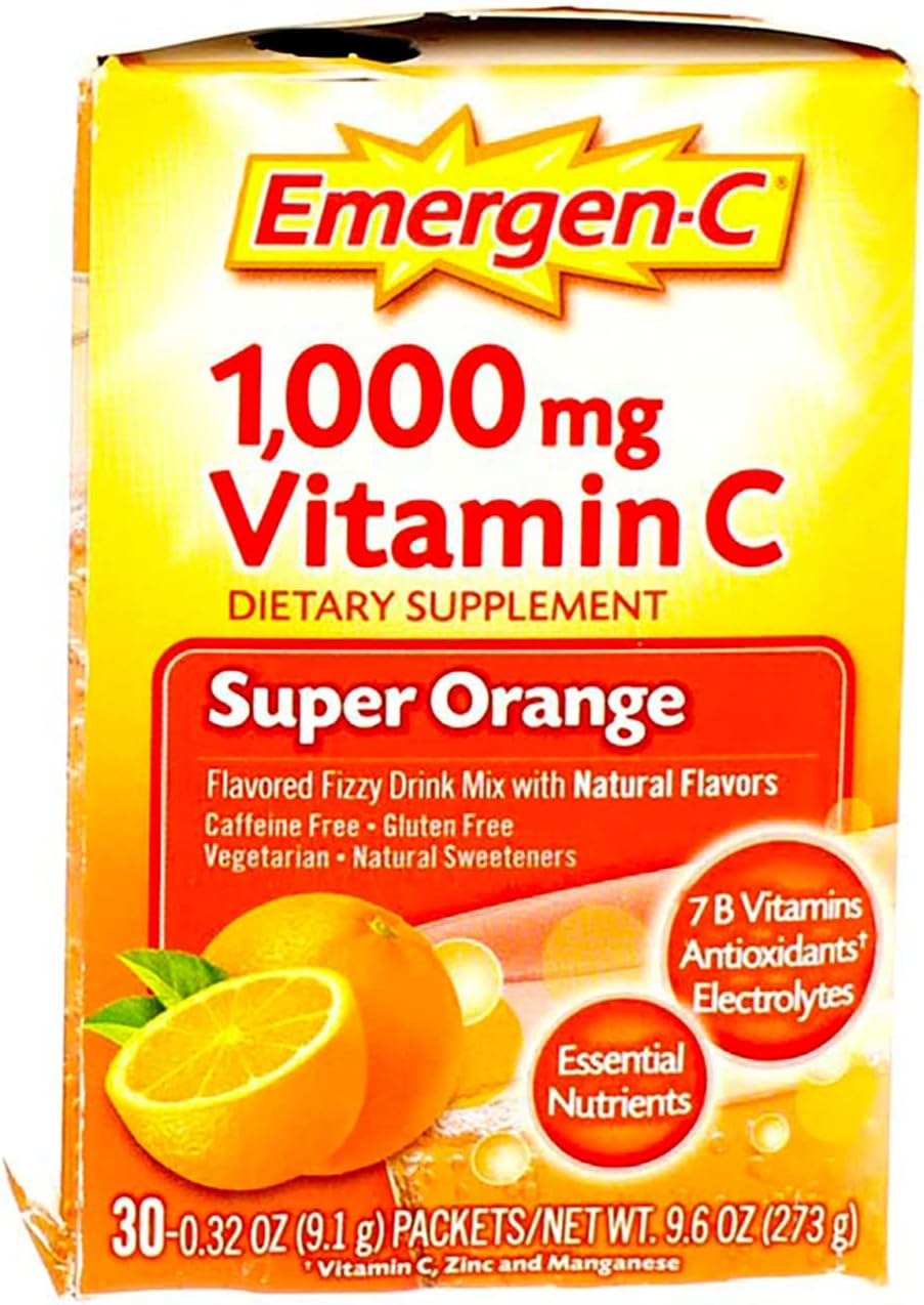 Emergen-C, Super Orange, 30 pkt, Pack of 2