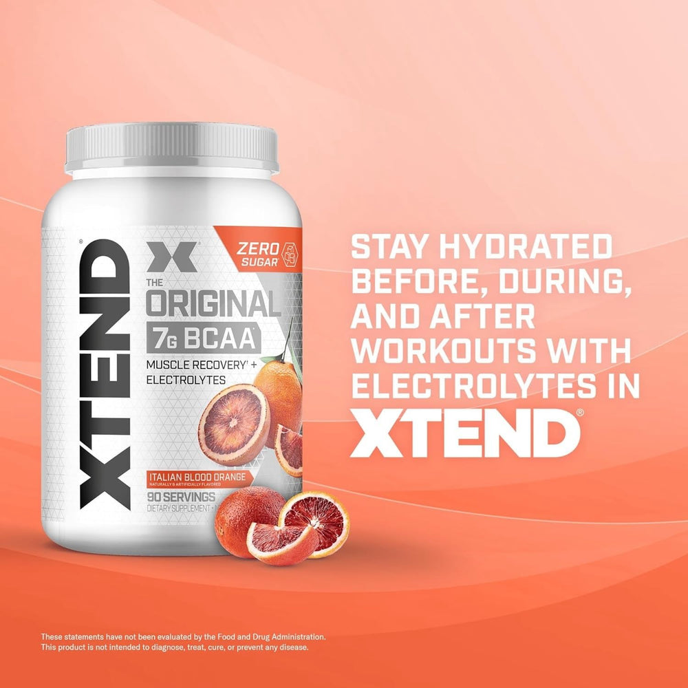 Xtend Original BCAA Powder Airheads Candy Flavor, 7g BCAA and 2.5g L-Glutamine, Sugar Free Post Workout Muscle Recovery Drink with Amino Acids for Men & Women, 30 Servings
