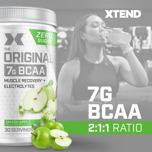Xtend Original BCAA Powder 7g BCAA and 2.5g L-Glutamine, Sugar Free Post Workout Muscle Recovery Drink with Amino Acids for Men & Women, 90 Servings