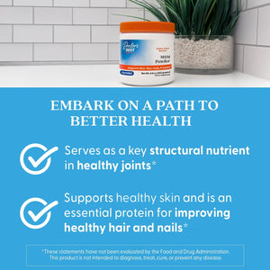 Doctors Best MSM Powder, Supports Hair, Skin, Nails, & Joints, Non-GMO, Gluten Free, Soy Free, Vegan Net Wt. 8.8 oz (250 Grams)