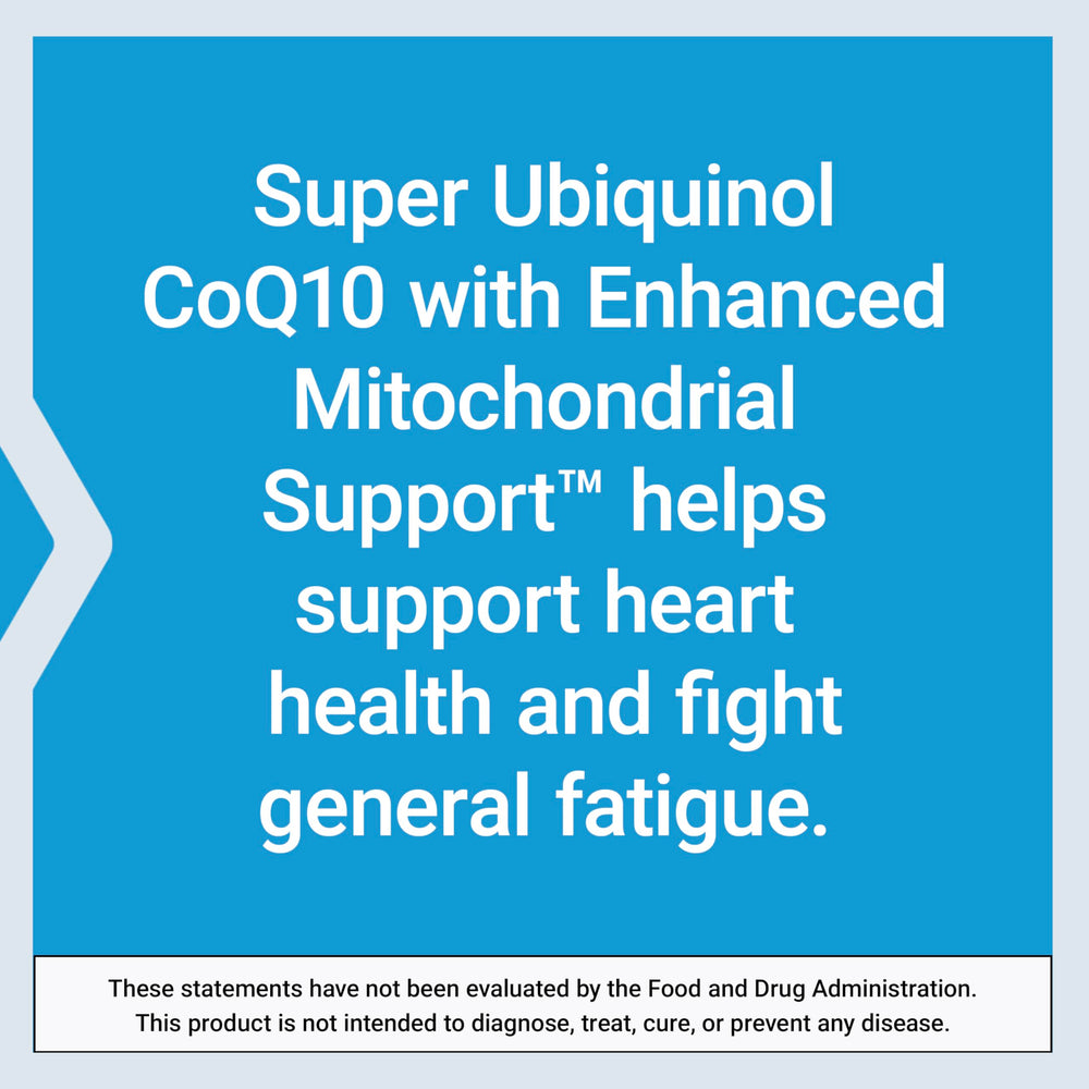 Life Extension Super Ubiquinol CoQ10 with Enhanced Mitochondrial Support, ubiquinol CoQ10, shilajit, potent heart health & cellular energy production support, ultra-absorbable, gluten-free, 60 softgel