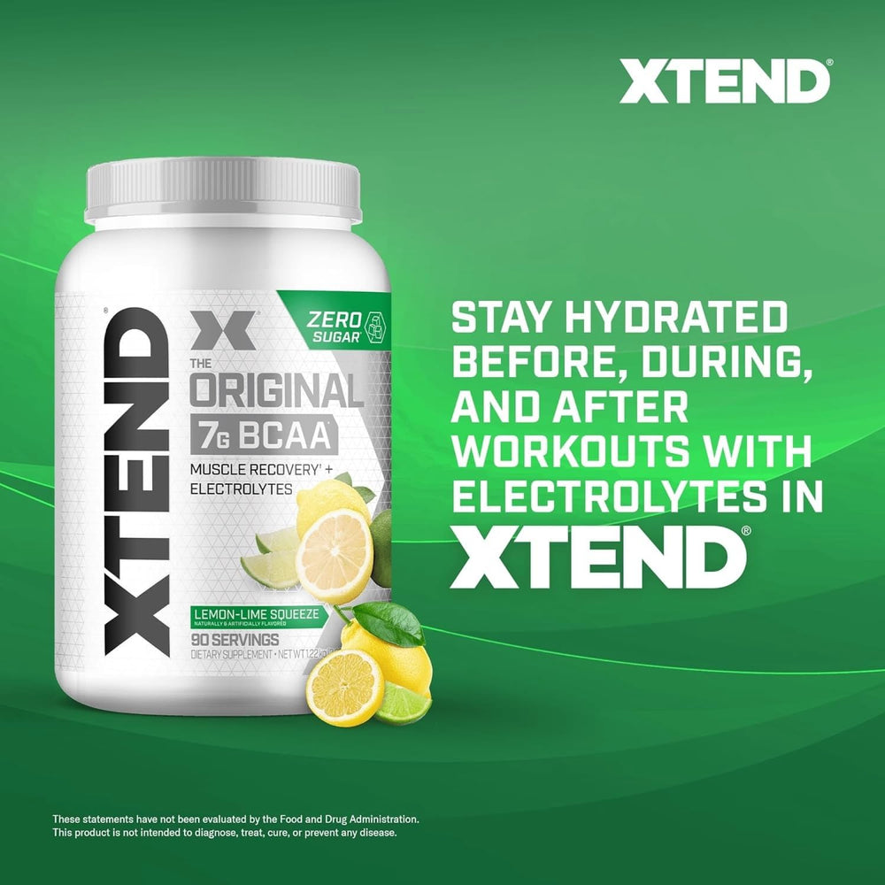 Xtend Original BCAA Powder Airheads Candy Flavor, 7g BCAA and 2.5g L-Glutamine, Sugar Free Post Workout Muscle Recovery Drink with Amino Acids for Men & Women, 30 Servings